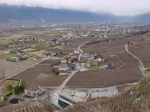 043.Le village de Saxeé,Châtaignier, et plus loin Vers l'Eglise, janvier 2003