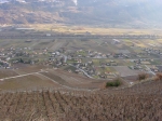 052.Les villages de Mazembroz, Saxé, Châtaignier, vue depuis Rodau, janvier 2003